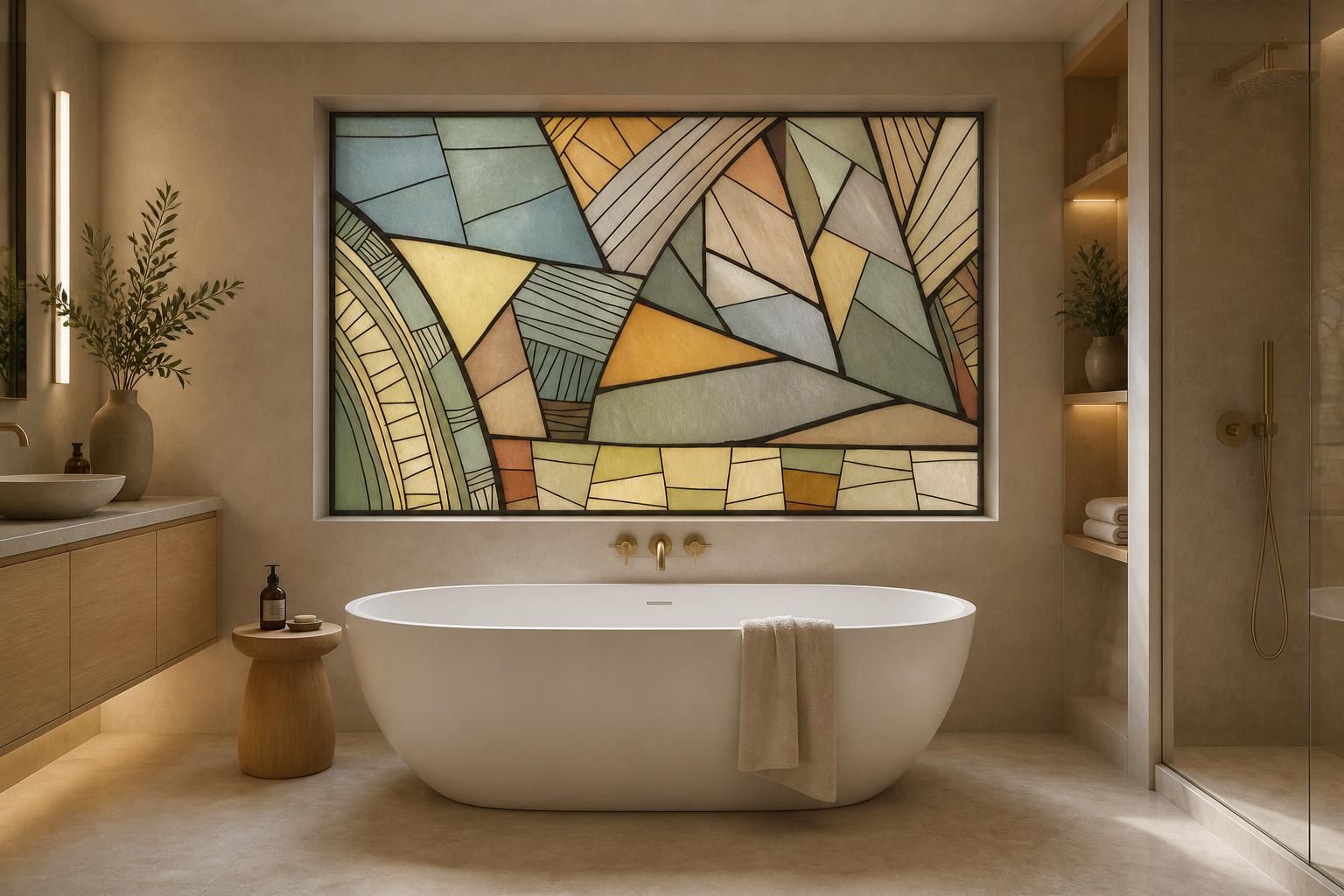 Stained Windows in a modern interior